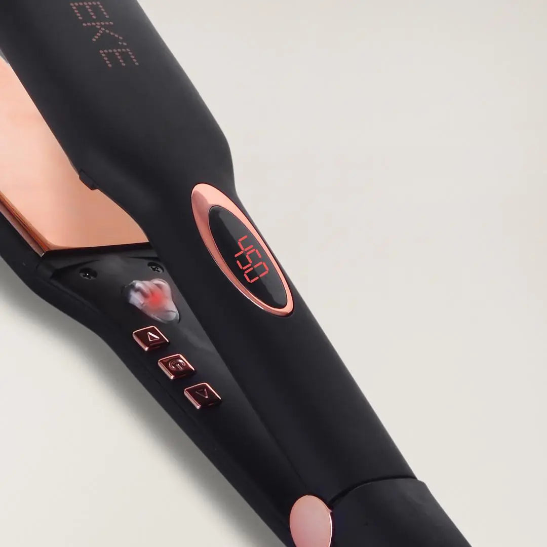 SLEEK'E HAIR 2-Inch Titanium Flat Iron – Black & Rose Gold