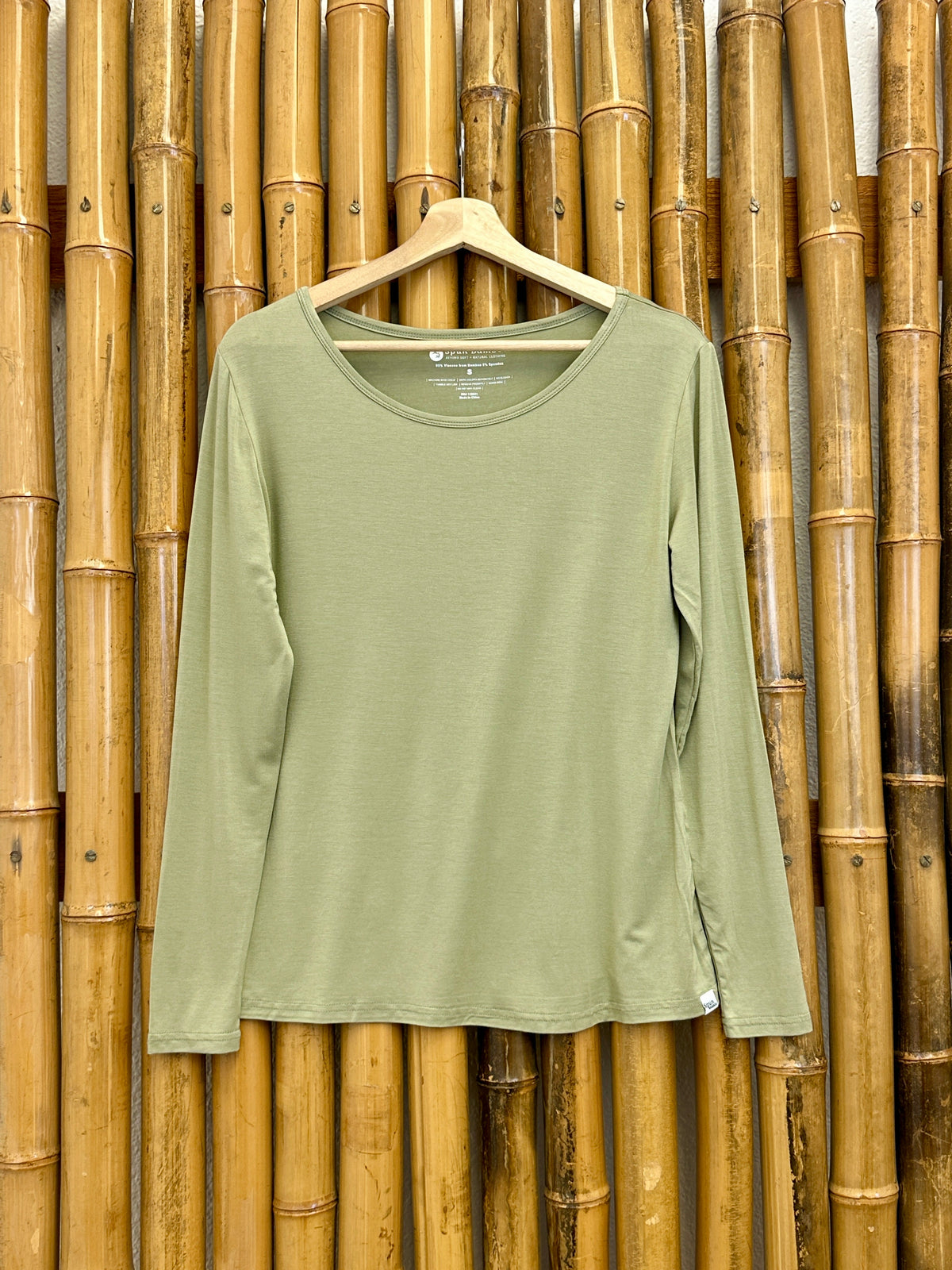 Spun Bamboo Women's Long-Sleeve Lounge T-Shirt – Bamboo Viscose Blend