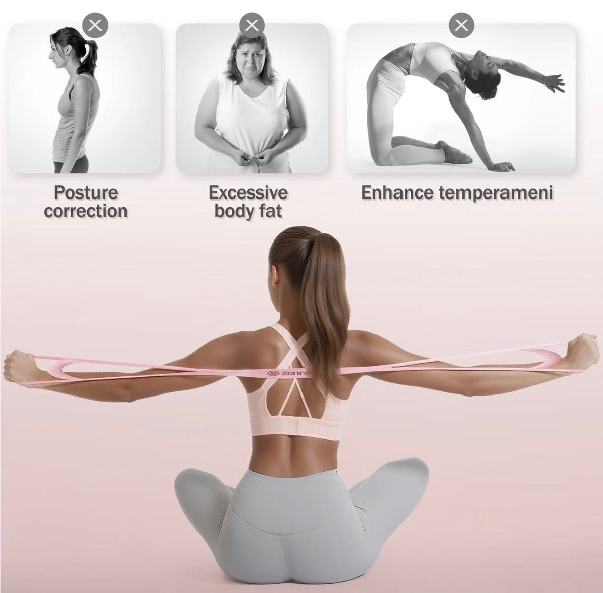 FlexTone 8-Shaped Resistance Bands for Full-Body Workouts