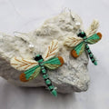 Handwoven Dragonfly Dangle Earrings