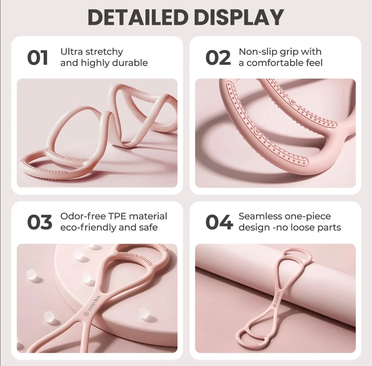 FlexTone 8-Shaped Resistance Bands for Full-Body Workouts