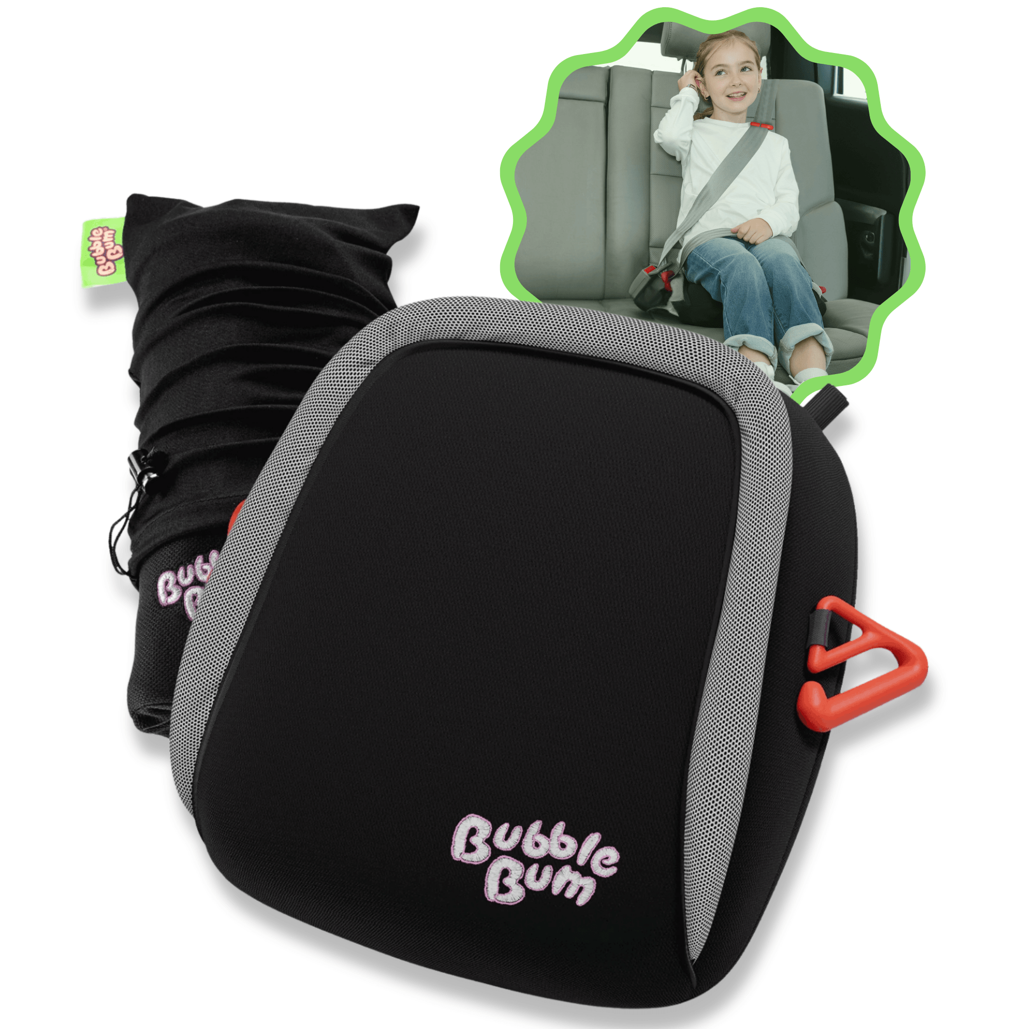 BubbleBum Inflatable Travel Booster Seat for Kids (Ages 4–11) Portable Car Booster for Taxis, Rental Cars & Travel ✔️