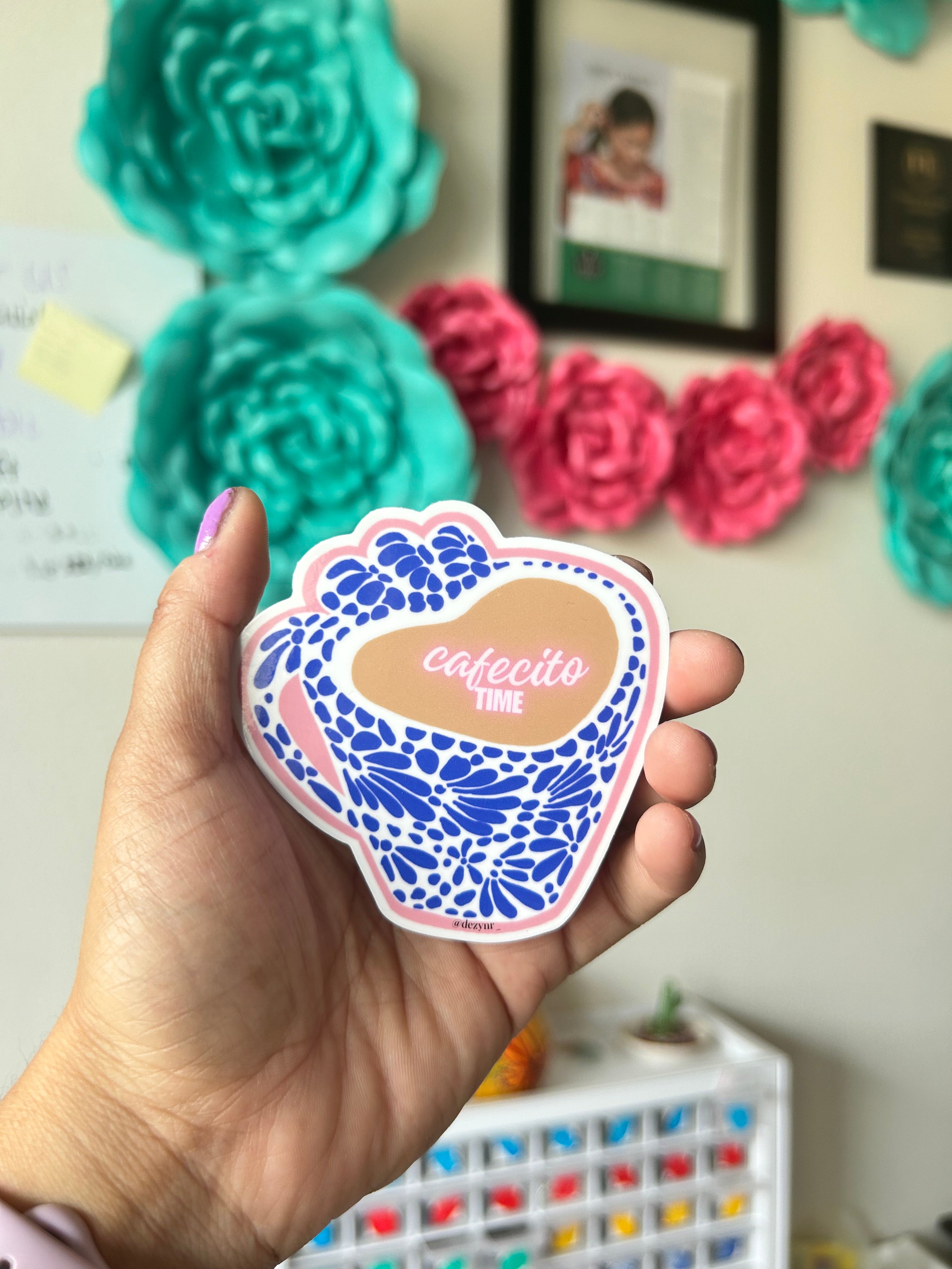Cafecito time sticker