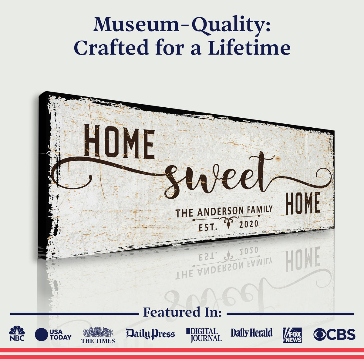 Home Sweet Home Gallery-Wrapped Canvas Sign