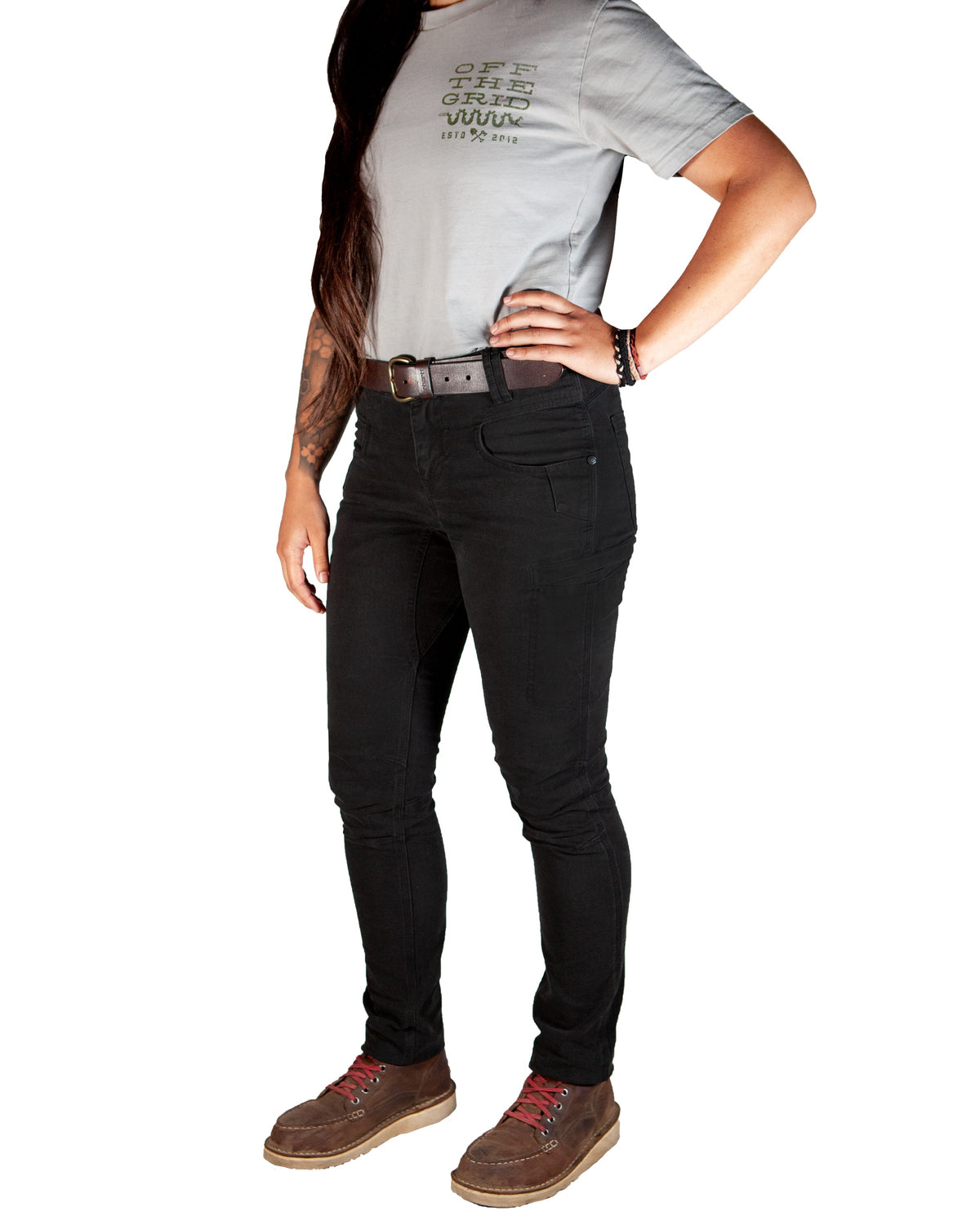 Kestral Women's Stretch Canvas Cargo Pants - Black