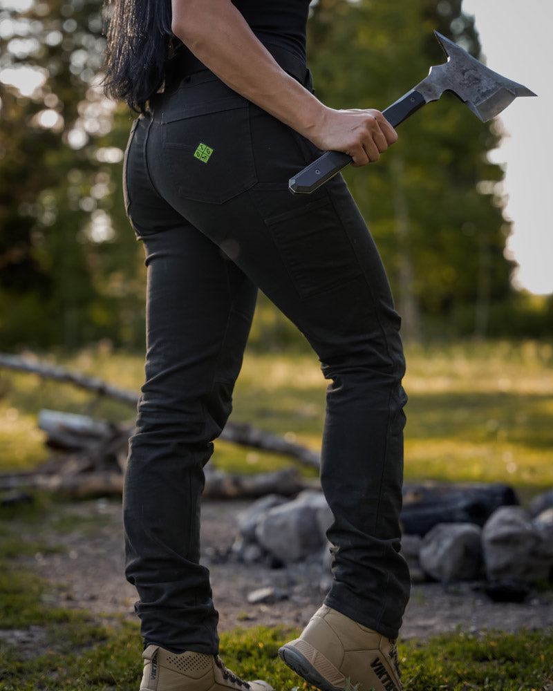 Kestral Women's Stretch Canvas Cargo Pants - Black