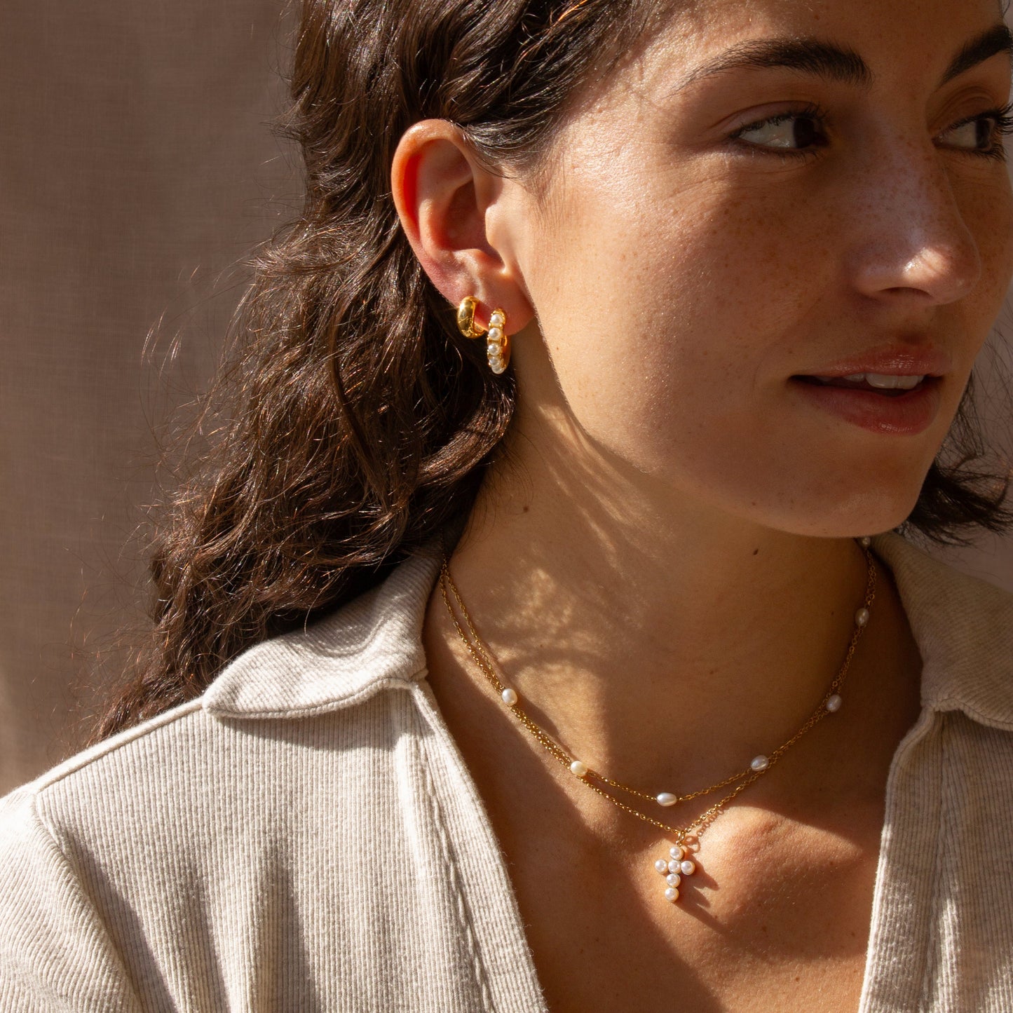 Pearl Cross Necklace