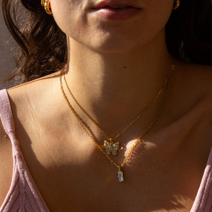 Vivian Baguette Pendant Necklace