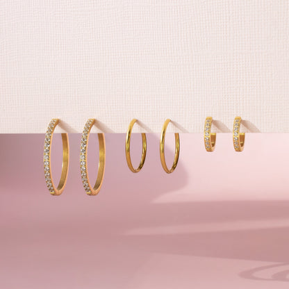 Tiny Classic Diamond Hoop Earrings