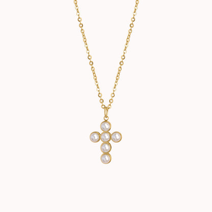 Pearl Cross Necklace