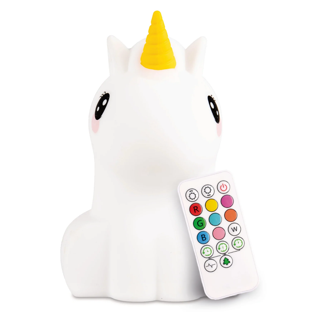 Unicorn Night Light - Soft Silicone Nursery Lamp | LumiPets®