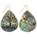 Vintage Art Print Teardrop Earrings