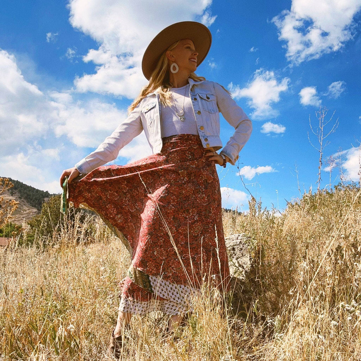 Darn Good Yarn Original Recycled Sari Wrap Skirt – Reversible & Adjustable