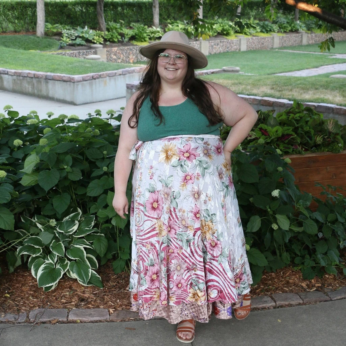Darn Good Yarn Original Recycled Sari Wrap Skirt – Reversible & Adjustable