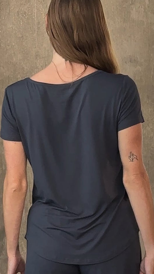 Spun Bamboo Women's Lounge T-Shirt & Shorts Set – Bamboo Viscose Blend