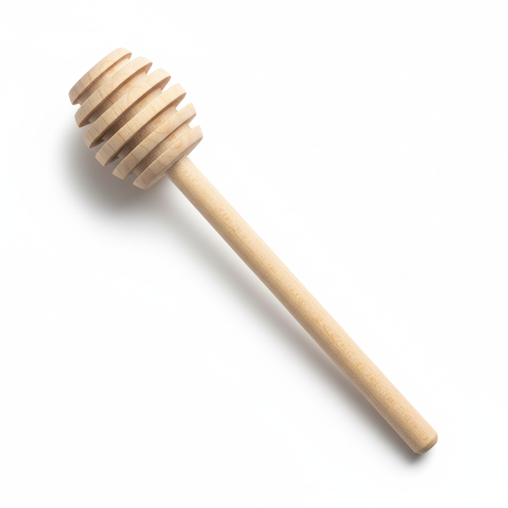 Honey Dipper - 6 Inch Wooden Honey Drizzler Spoon